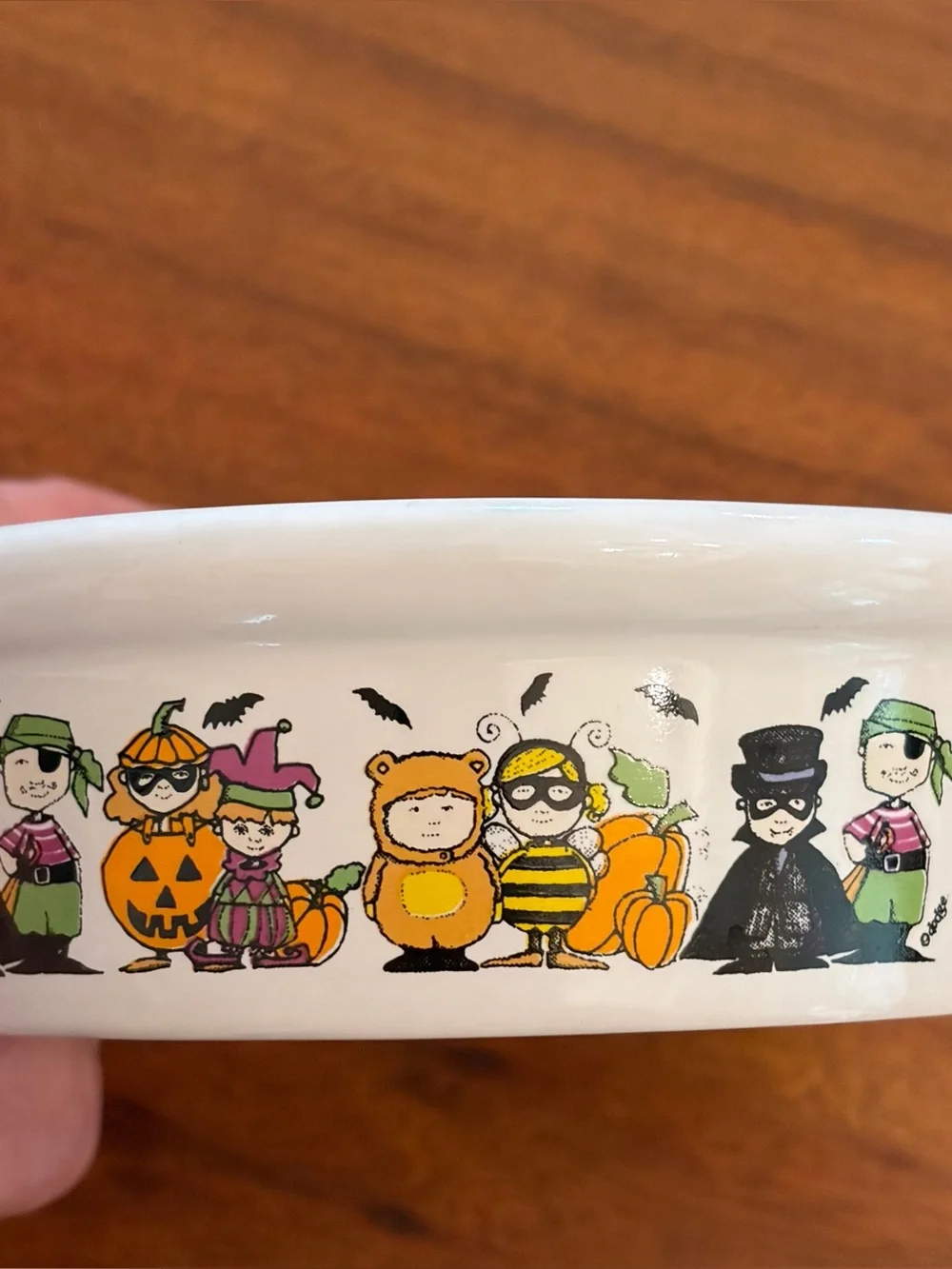 Vintage Goblins Ursula Dodge Signature Halloween Stoneware Dog Cat Pet Bowl 4.5